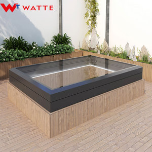 Puits <span class=keywords><strong>de</strong></span> lumière vertical à levage automatique, sur mesure, moderne, avec ventilation, isolation thermique et éclairage intégré, pour <span class=keywords><strong>toit</strong></span> plat en verre - Product Image 2