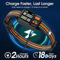 Dual-Frequenz GPS Drahtloses Hundezaun-Halsband, Wasserdichtes Schock-Vibrations-Piep-Trainingshalsband mit Farbdisplay