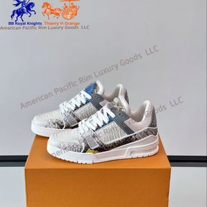 Colorful Crocodile Patterned Sports Shoes Trainer Sneakers Luxury Flat Low Style Casual Shoes for Walking Running Sport Shoe Lvs - Product Image 1