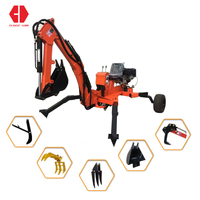 Offre Spéciale ferme chine autopropulsé 3 points 9hp 15hp petit atv remorquage pelle prix nouvelle essence mini pelleteuse remorquable pour tracteur