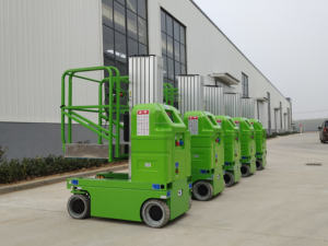 <span class=keywords><strong>Platform</strong></span> pengangkat tiang vertikal tunggal Aluminium, <span class=keywords><strong>6m</strong></span> 7m 8m CE mendorong sendiri - Product Image 5