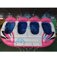 Bateau gonflable en forme de beignet pour 6 à 8 personnes / Tube gonflable remorquable pour sports nautiques / Bateau disco remorquable pour jeux aquatiques