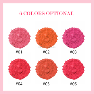 Top Seller di lunga durata 6 in 1 bagliore guancia fard in polvere viola arancione alta pigmenti Private Label Blush in polvere pressata - Product Image 3