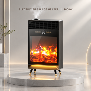 Cheminée électrique chauffante pour une surface de 50 m² avec humidificateur et effet flamme - Product Image 6