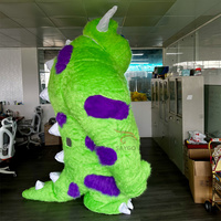 Disfraz de Mascota de Cookie Monsters Inc para adultos, azul, verde, inflable, para Halloween Sully, personaje de piel larga con accesorios de alquiler