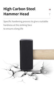 Hamers Handgereedschap 1000G 1500G 2000G Stenigingshamer Met Houten Handvat - Product Image 3