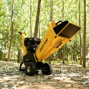 AUSTTER 6.5hp LONCIN/DUCAR汽油发动机环境绿化树木护理使用GS650小型原木树枝削片机木材废料切碎
