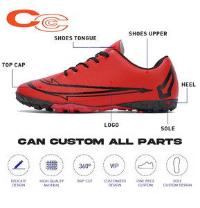 Zapatos de Fútbol Unisex de Alta Calidad, Venta al Por Mayor de Fábrica, Diseño de Logotipo Personalizado, Entresuela de TPU, Parte Superior de Malla, Soporte para Uso en Exteriores, Primavera/Verano - Product Image 6