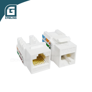 Gcabling Keystone Jack CAT6A CAT6 CAT5e <span class=keywords><strong>RJ45</strong></span> 8P8C <span class=keywords><strong>RJ11</strong></span> Communication réseau <span class=keywords><strong>Coupleur</strong></span> de connecteur UTP - Product Image 4