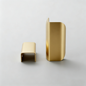 Poignée de tiroir et bouton de tirage en laiton, forme plate, style ferme moderne et luxe léger, pour meubles, armoires de cuisine et portes en laiton - Product Image 1