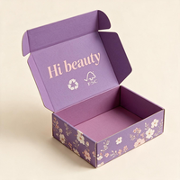 Boîte d'expédition personnalisée mince en carton ondulé, taille moyenne, rose, pour envoi postal, provenant de Chine