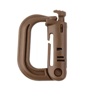 D Shape Climbing Carabiner Screw Lock Bottle Hook Buckle Hanging Padlock Keychain Camping Hiking Snap Clip