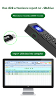 Sistema Biométrico de Gran Capacidad, Lector de Tarjetas de Huellas Dactilares, Escáner de Huellas Dactilares en Vivo, Sistema de Gestión de Control de Acceso