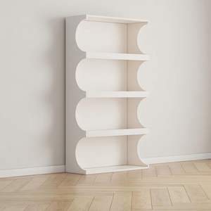 Étagère d'angle moderne à plusieurs niveaux en bois pour salon de beauté et magasin de détail - Product Image 1