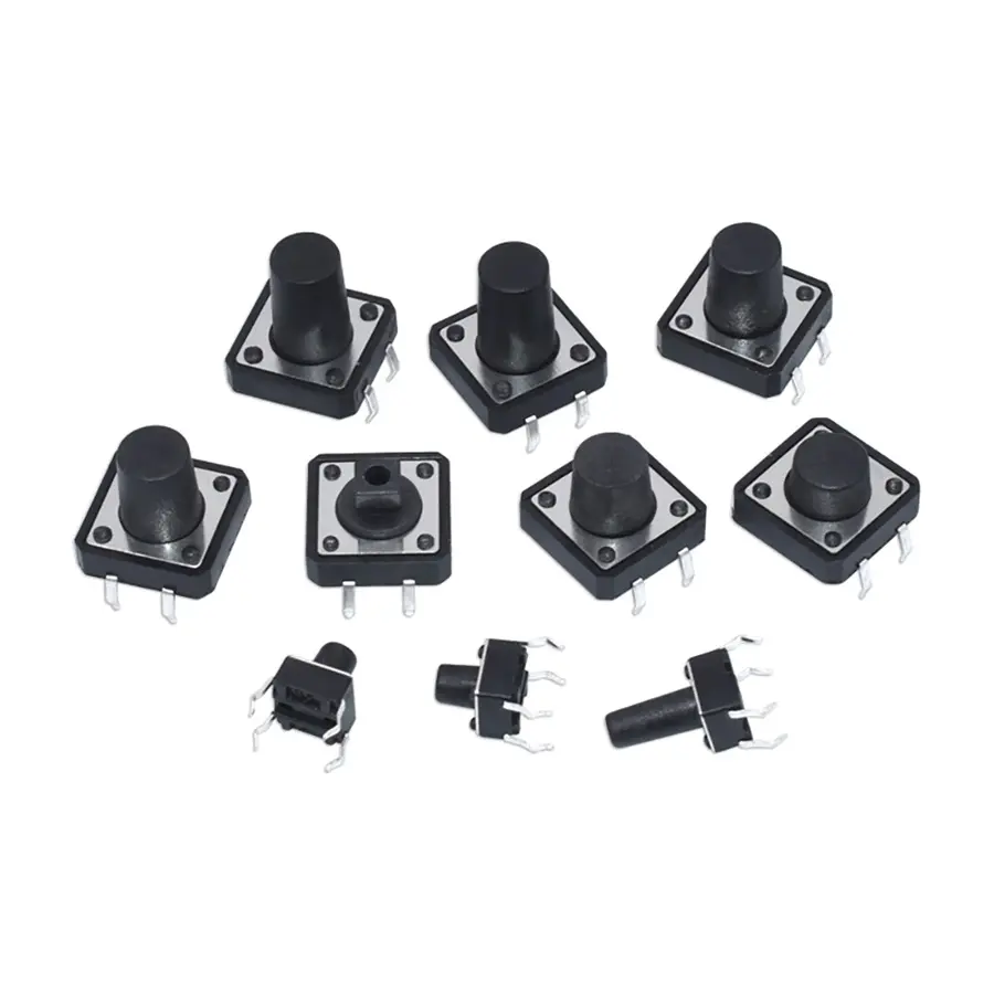 20PCS 12x12 12*12*4.3mm 5mm 6 7 8 9 10 11 12 13 14 15 16 17 4Pin Tactile Tact Push Button Micro Switch Self-reset DIP Switches