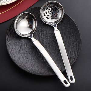 Cuillère à soupe en acier inoxydable 304, cuillère à égoutter suspendue, ustensile de cuisine, grand passoire domestique, cuillère à fondue pour restaurant - Product Image 4