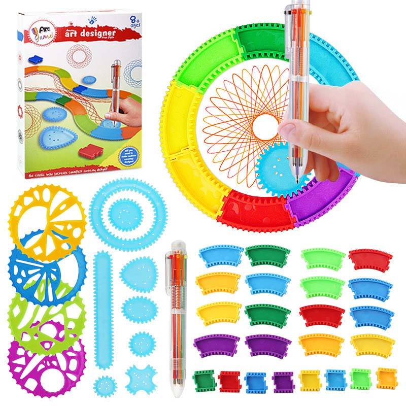 Spiral Art Kit Circle Stencils Drawing Tool Geometric Ruler Education ...