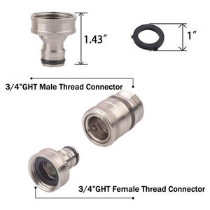 Raccordo idraulico ad alta pressione per giardino agricolo, raccordo per <span class=keywords><strong>tubo</strong></span> metallico, raccordo rapido in acciaio inossidabile - Product Image 3