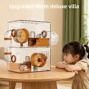 Cage Améliorée de Luxe en Plastique pour Hamster et Lapin – Ajustable, Durable, Amovible et Respirante – Espace Extra-Large – Style Minimaliste - Product Image 3