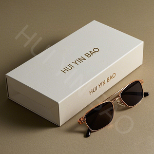 Boîtes d'emballage de lunettes de soleil de luxe personnalisées pour étui à lentilles de contact boîte à lunettes en papier pour cadeau lunettes soleil de la VR en cuir - Product Image 3