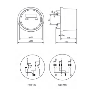 เครื่องวัดพลังงานดิจิทัลแบบ3เฟสอัจฉริยะ120V/208V/240V/480V แม่นยำจอแสดงผลดิจิตอลอนาล็อกคลาส1 - Product Image 6