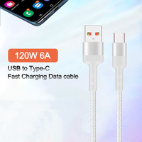 Câble certifié CE Rohs 6A Type c Tresse en nylon à charge rapide Câble Usb a vers Usb c Câble 1M 2M 3M Type a vers c pour Xiaomi Huawei