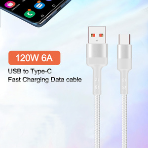 Ce Rohs Cấp Giấy Chứng Nhận 6A Loại C Cáp Sạc Nhanh Nylon Bện USB A Để USB C Cáp 1M 2M 3M Loại A Để C Cáp Đối Với Xiaomi Huawei - Product Image 2