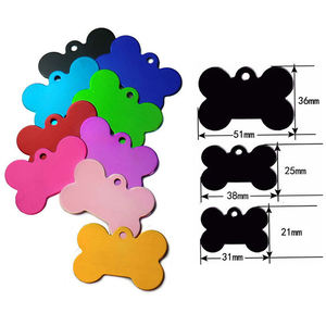 Piringan aluminium berwarna Anodized produk logam lembaran kerajinan logam <span class=keywords><strong>tag</strong></span> bentuk tulang kosong baja tahan karat - Product Image 2