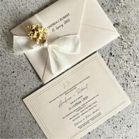 Cartes d'invitation de mariage en papier d'art absorbant, imprimées numériquement et gaufrées, vente en gros