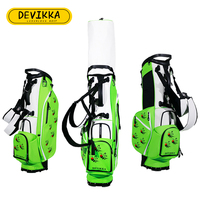 Devikka fabricante 9 "logotipo personalizado Golf Stand Bag PU cuero bolsas de golf para jóvenes