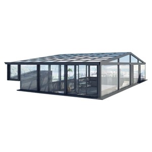 Custodia per Patio con giardino d'inverno prefabbricata moderna <span class=keywords><strong>casa</strong></span> di vetro Free Standing 3 4 stagioni in alluminio - Product Image 4