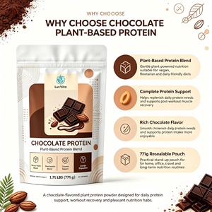 Poudre de protéines <span class=keywords><strong>Prime</strong></span> OEM ODM saveur chocolat, isolat de protéines de bœuf nourri à l'herbe, favorisant la santé intestinale, supplément pour la récupération musculaire - Product Image 2