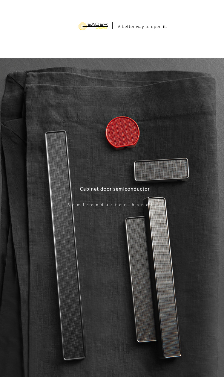 EADER Kitchen handle gray light luxury zinc alloy modern simple cabinet drawer handle