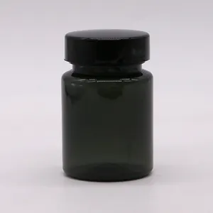 Özelleştirilmiş renk silindir şekli 70ml/cc PET plastik vitamini oral katı şişe Crc kap ile çin ilaç sınıfı