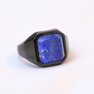 Simple and Retro Geometric 22MM <strong>Square</strong> Engraved Shell 18K Gold Plated Stainless Steel Women's <strong>Engagement</strong> <strong>Ring</strong> - Product Image 6