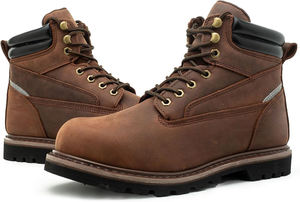 Bottes en cuir à embout <span class=keywords><strong>d</strong></span>'acier unisexe pour adultes - Imperméables, légères, confortables, antidérapantes, prêtes pour l'<span class=keywords><strong>été</strong></span>, chaussures de sécurité - Product Image 2