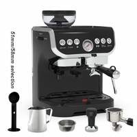 Machine à Café Expresso Électrique Professionnelle Multifonctionnelle 20 Bars Double Service avec Broyeur