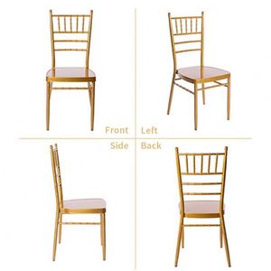 Chaise de réception moderne blanche de luxe pour mariage, hôtel, salle de réception, avec cadre métallique, installation facile, taille personnalisable pour événements - Product Image 5