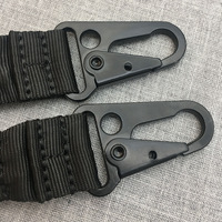 Sangle de fusil tactique en nylon réglable de 90 à 140 cm, à deux points, camouflage, avec rembourrage pour l'épaule, boucle de ceinture pour fusil
