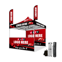 Tente renforcée imperméable 13x13 pieds, logo personnalisé, portable, pop-up, résistante aux UV, auvent extérieur, gazebo pour salon professionnel