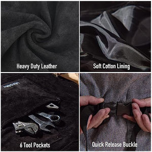 Delantal de herrero resistente, carpintero con bolsillos para herramientas, delantal de carpintería, delantal de plástico impermeable, peluquería - Product Image 6