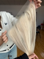 Fournisseur d'usine, expédition immédiate : Toppers frontaux HD 12*2 en cheveux humains vierges blonds pour l'alopécie
