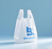 Sacs de courses et de vente au détail en plastique PE jetables, économiques, recyclables, type T-shirt, avec motif visage souriant et message de remerciement