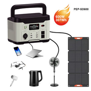 600W 307Wh LiFePO4 Battery MPPT Portable Power Station Pure Sine Wave PD 60W QC3.0 Wireless Charging Cigar Lighter for Outdoor - Product Image 1