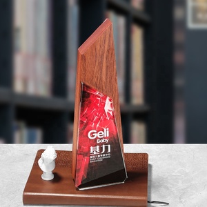Trofeo <span class=keywords><strong>de</strong></span> Cristal con Base <span class=keywords><strong>de</strong></span> Madera, Nuevo Diseño, para Premios Personales, Trofeo <span class=keywords><strong>de</strong></span> Cristal con Forma <span class=keywords><strong>de</strong></span> Obelisco - Product Image 2