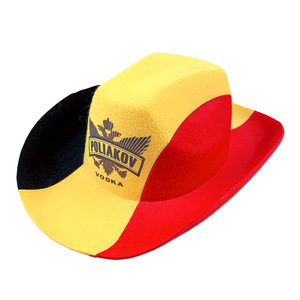 <span class=keywords><strong>Cappello</strong></span> da cowboy in feltro non tessuto di poliestere con bandiera a <span class=keywords><strong>tre</strong></span> colori, vendita diretta dalla fabbrica per partite di calcio USA-Canada - Product Image 3