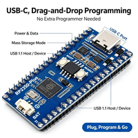 Waveshare RP2350-Plus Papan Mikrokontroler yang Ditingkatkan Berbasis Raspberry Pi RP2350A Dual-Core Dual-Architecture Kompatibel dengan Pico 2