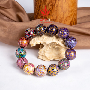 Tùy chỉnh DIY lớn sơn mài trà thiết kế thời trang không-di sản hàng thủ công chuỗi Mỹ tự nhiên sơn mài hạt Vòng đeo tay - Product Image 2