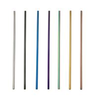 Paille à boire en acier inoxydable, métallique réutilisable, de qualité alimentaire, 18/10 304 "8.5", 10.5 ", 2 pièces