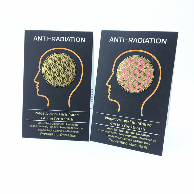 EMF Protection 5G Blocker 24K Gold 24K Gold Hollow Out Anti Radiation Phone Sticker Metal Radiation Computer Sticker EMR